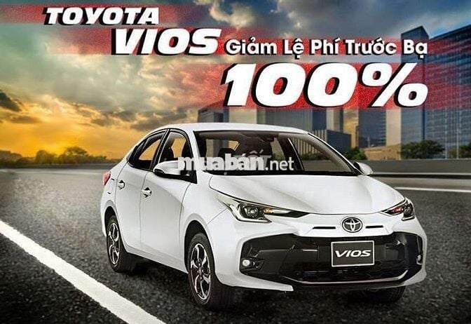 Toyota Vios Hỗ trợ 50% Thuế Trước Bạ