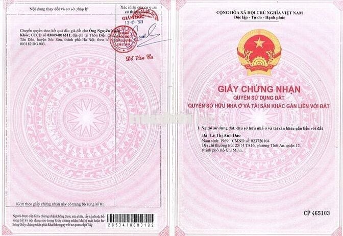 Bán 5 lô đất mặt tiền Quốc Lộ 1A ở trung tâm thị trấn Tân Hiệp