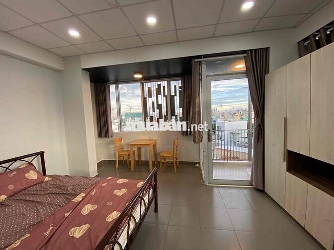 cho thuê căn studio ban công ngay thích bửu đăng gò vấp 35m2 full nt