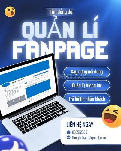 TÌM ĐỒNG ĐỘI ADMIN QUẢN LÝ FANPAGE - HCM