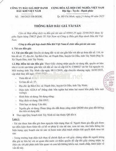 BĐS tại Ấp Bến Chò, Thạnh Đức, Gò Dầu, Tây Ninh (Thạnh Đức, Tây Ninh)