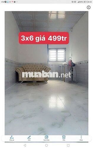 NHÀ HẺM XE TẢI 6M CẤP 4 18M2 GẦN VỊT QUAY HÙNG TRANG MỚI ĐẸP