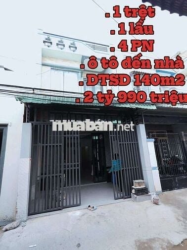 Nhĩnh 2 tỷ nhà 2 tầng NINH KIỀU dtsd 140m2 HXH cách cầu cái răng 500m