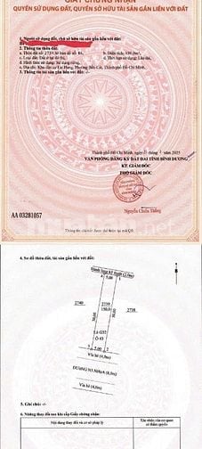 ĐẤT SỔ SẴN, XÂY DỰNG TƯ DO, NGAY TRUNG TÂM BÀU BÀNG  