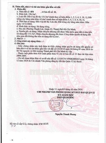 Bán đất Q12 cũ . ( phường an phú đông)