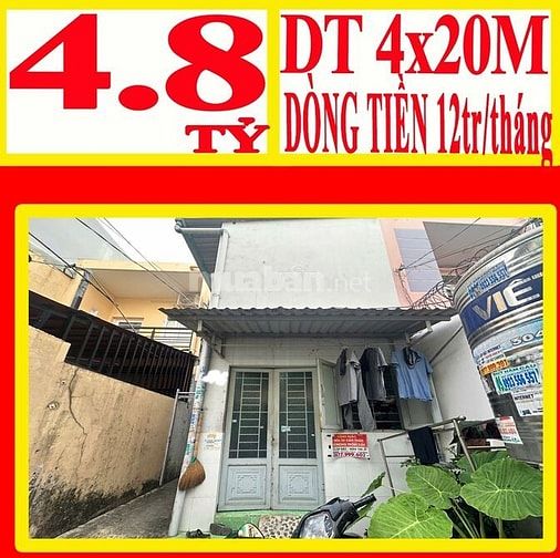 🛑 Bán dãy trọ 4x20m có 5 phòng đang cho thuê dòng tiền 12tr/tháng 🛑 🛑
