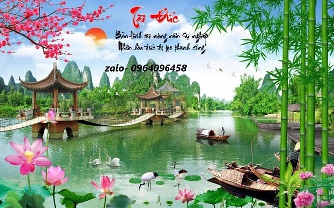 Tranh gạch 3d ốp tường tranh phong cảnh - VCC43