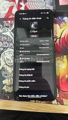 Điện thoại Samsung Z Flip4 bản 128gb(đen)