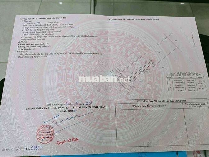 CHÍNH CHỦ BÁN LÔ ĐẤT 1000M2 NHỰA 5M BÌNH LỢI BÌNH CHÁNH GIÁ 2,8TỶ
