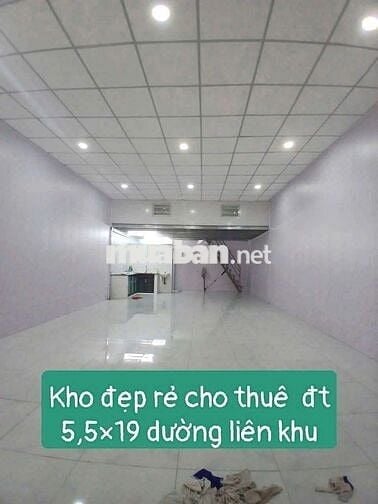 Nhà thuê đẹp 5,5×19.  Đường liên khu 5,5 Bình Hưng Hòa Bình Tân.