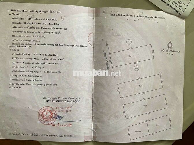 Nhà MT phố 3 lầu, tdt 350m2, 4pn, 6vs, đường Lê Hồng Phong p1 tpBL
