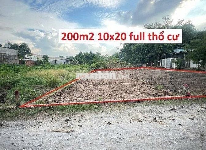 Đất 200m2 10x20 full thổ cư giá 690tr  ở Gia Huỳnh,Gia Lộc,Trảng Bàng