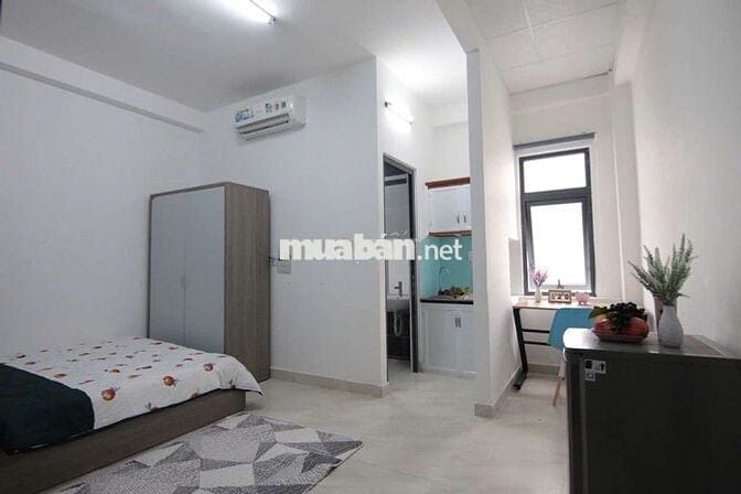 CHO THUÊ 1 PN ĐI ĐẠI HỌC VĂN LANG 5 PHÚT, GẦN CẦU BÌNH LỢI