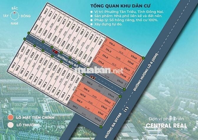 HOTT  Vừa ra sổ 36 nền Vip mặt tiền P Tân Triều Sở hữu chỉ từ hơn 1tỷ
