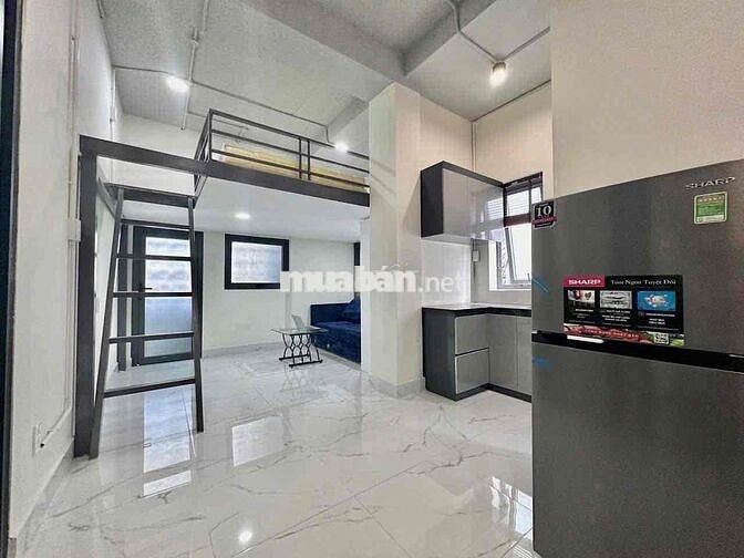 Gác lớn 35m2 ở 4ng vô tư ngay UFM qua Q4 tầm 5p