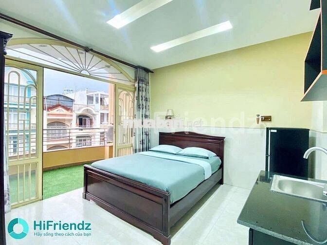 🏡 PHÒNG BAN CÔNG MẶT TIỀN THANG MÁY Q6, PHÙ HỢP CÁC BẠN SINH VIÊN 🏡