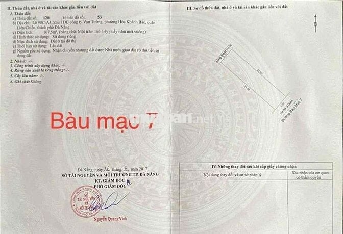 ĐẤT MẶT TIỀN BÀU MẠC 7 GẦN BIỂN