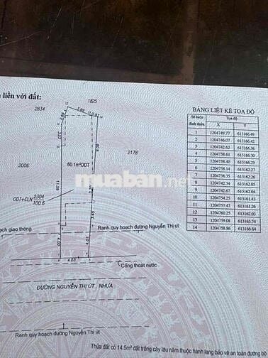 chính chủ bán lô đất mặt tiền đường cách siêu thị go 500m,thương lượng
