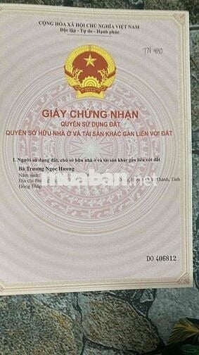 Đất thổ cư một phần hẻm cầu Bà Giáo