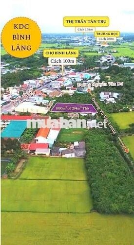 Hàng Vip, 1000m2 đất thổ View kênh Chợ Bình Lãng, 2.5 tỷ