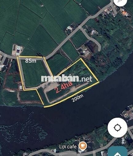 Lô đất view Sông Vàm Cỏ ngang 200m + mặt tiền nhựa 85m