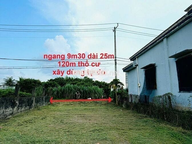 THUA LỖ BÁN GẤP LÔ ĐẤT XÃ THÁI MỸ CỦ CHI 9X25 GIÁ 680TR BAO SỔ