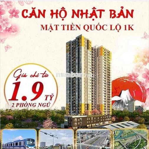 MỞ BÁN CĂN HỘ 2PN NGAY QUỐC LỘ 1K LÀNG ĐẠI HỌC