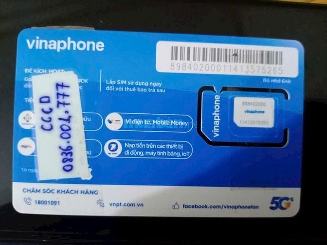 Bán sim số đẹp vina 8668 mới giá rẻ 