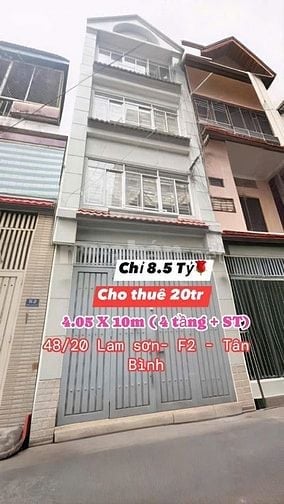 Bán nhà 48/20 Lam Sơn, P.2, Tân Bình, ngay sân bay Tân Sơn Nhất