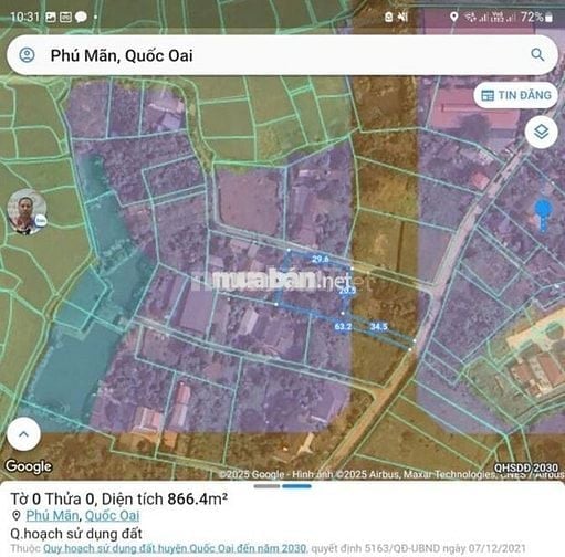 Đất sổ đỏ Phú Mãn, Quốc Oai, Hà Nội