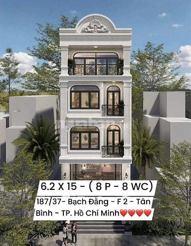 Bán biệt thự 4 tầng khu sân bay 187/37 Bạch Đằng, P.2, Tân Bình