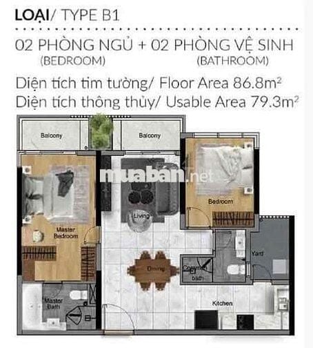 CHO THUÊ CENTERY_2PN_16 triệu_86.8m2