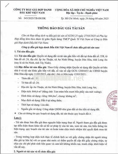 BĐS ấp An Thuận, An Ninh Đông, Đức Hòa, Long An (xã An Ninh, Tây Ninh)