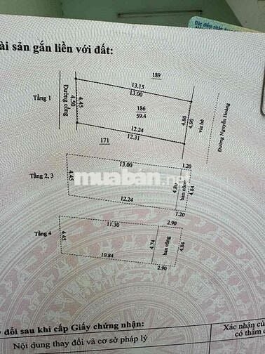Nhà 4 tầng mới xây mặt tiền Nguyễn Hoàng