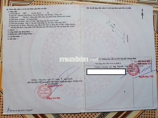 Đất thành phố Phú Mỹ - giá đầu tư, cơ hội sinh lời nhanh!