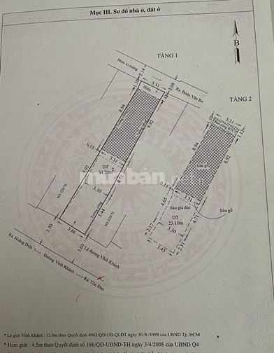  Bán nhà 2 mặt tiền vĩnh khánh.P10.Q4.dt:3.7x20m,giá:12.5tỷ(2 lầu)