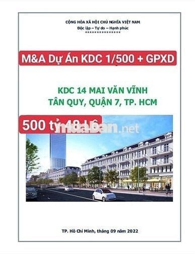 M&A Dự Án KDC 1/500 & GPXD 14 Mai Văn Vĩnh Tân Quy Quận 7 (P.Tân Hưng)