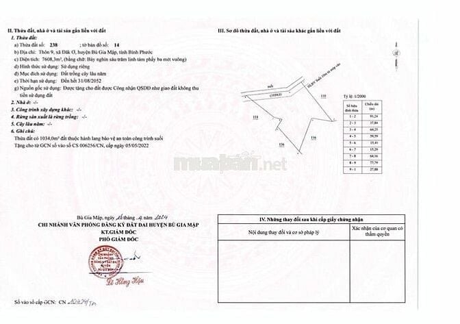 Bán đất Đắk Ơ, Bù Gia Mập, Bình Phước, 14,2 tỷ, 35600 m2