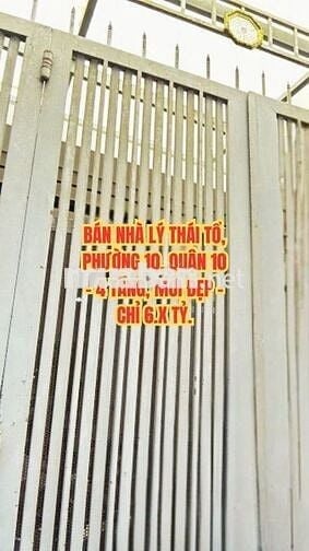 🔥 BÁN NHÀ LÝ THÁI TỔ, P.10, Q.10 - 4 TẦNG, MỚI ĐẸP - CHỈ 6.X TỶ.