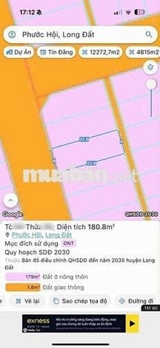 TÁI ĐỊNH CƯ KIM LIÊN - NGAY SAU UỶ BAN XÃ PHƯỚC HẢI - GIÁ CHỈ 1tỷ500