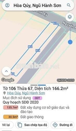 101m2Mặt tiền Bình Kì khe nước, đường Nguyễn Phước Lan nối dài Mai Đăn