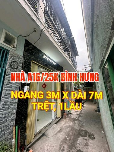 Nhà mới đẹp, Trệt, 1lầu, 42m2, Hẻm Nguyễn V Linh, Bình Hưng,Bình Chánh