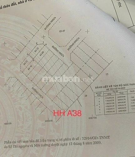 LÔ GÓC A38 HUY HOÀNG -  LÔ GÓC A38 HUY HOÀNG NGAY CHỦ GỬI BÁN 