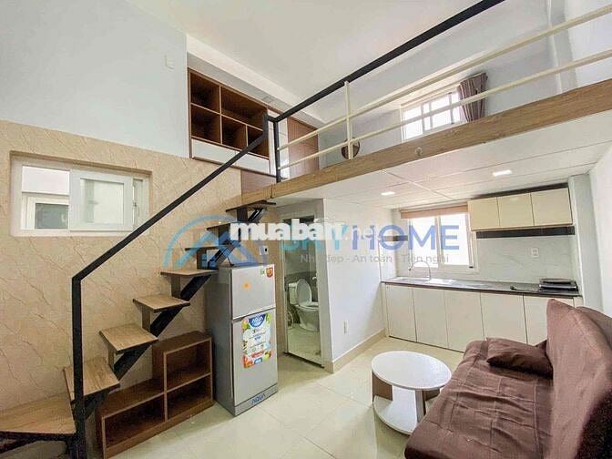 CĂN HỘ GÁC CAO FULL NỘI THẤT CỬA SỔ ĐÓN NẮNG