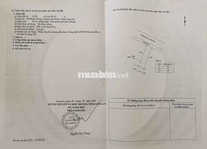 Chính chủ bán đất full thổ cư 81m2 ở Cần Đước giá rẻ nhất thị trường