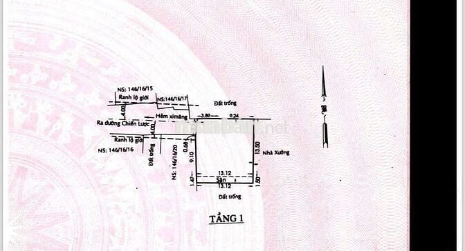 Cần bán gấp lô đất thế chấp ngân hàng, giá ngợp, thương lượng nhẹ