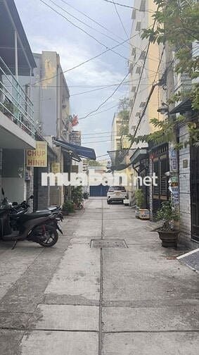 hẻm ôtô ngay chợ,  55m2. nhà  xây kiên cố ,shr , đường thông  ,