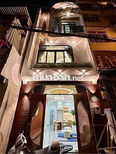 220m2 SD Hẻm xe hơi Trường Sa Bình Thạnh 5 tầng 4 PN full NT cao cấp