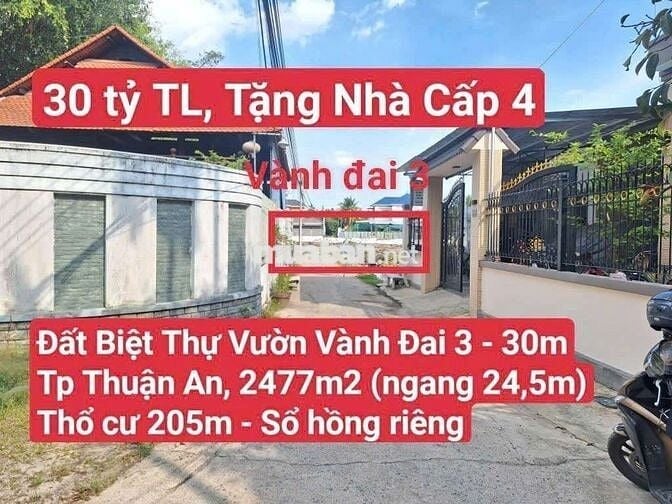 Đất Biệt Thự Vườn Giáp Vành Đai 3 Tp. Thuận An ( Thuận An Tp HCM)