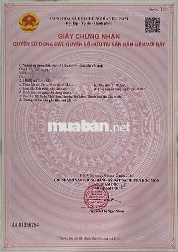 🇻🇳🇻🇳. Bán 1.038m² ĐẤT TRỒNG CÂY, QUI HOẠCH DÂN CƯ